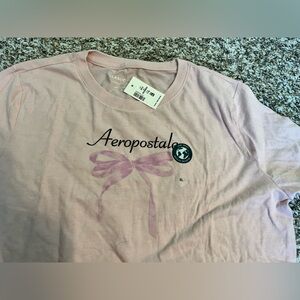 Aeropostale Light Pink Bow Tee